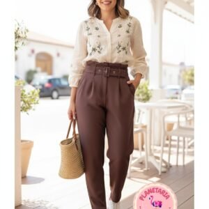 Pantalones con cinto